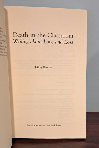 Death In the Classroom: Writing About Love and Loss