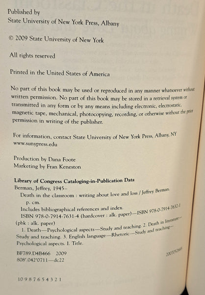 Death In the Classroom: Writing About Love and Loss