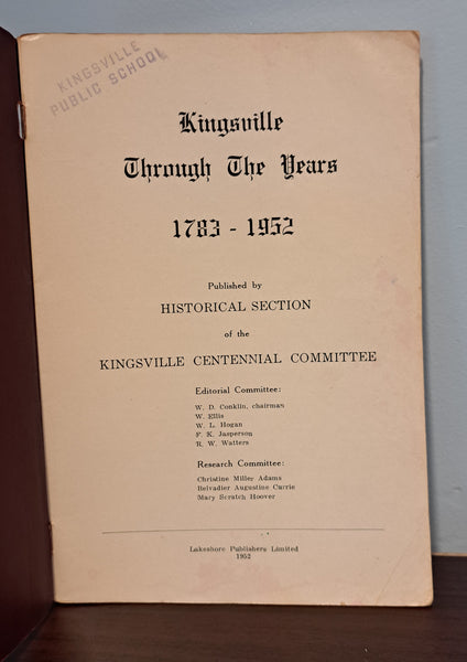 Kingsville Trough The Years