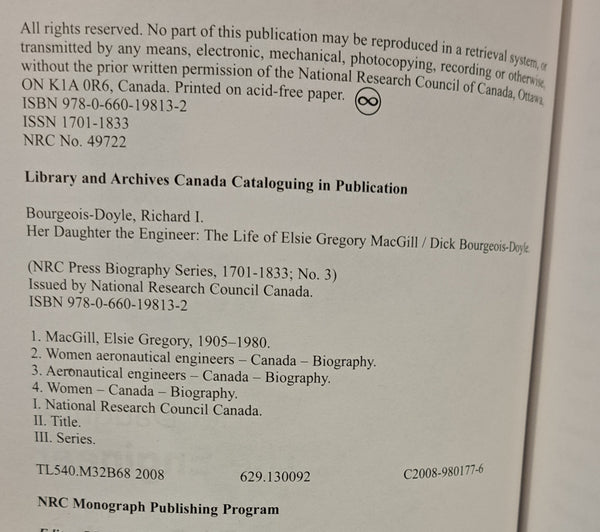 Her Daughter the Engineer: The Life Story of Elsie Gregory MacGill