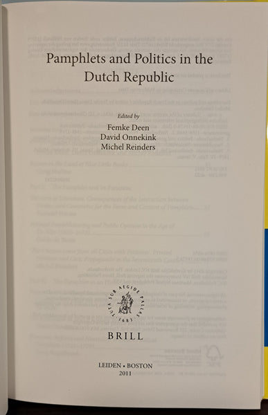 Pamphlets and Politics in the Dutch Republic