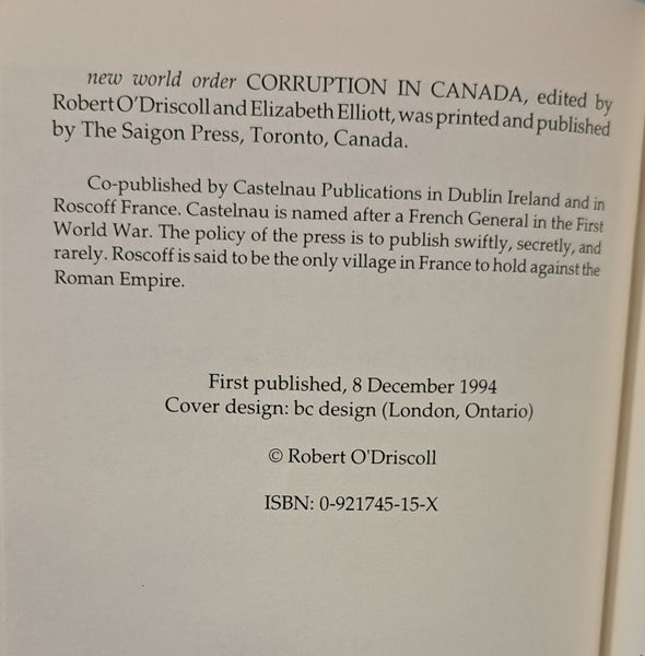 New World Order: Corruption in Canada