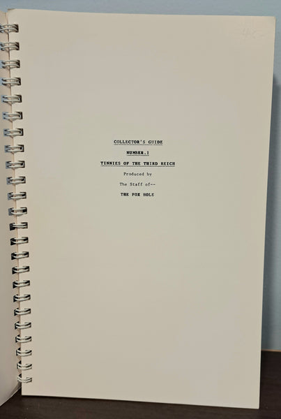 Collector's Guide No. 1: Tinnies of the Third Reich