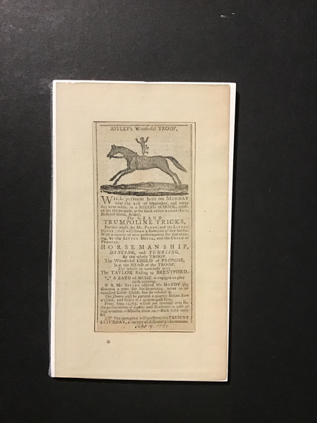 Astley's Wonderful Troop  - Advertisement