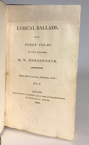 Lyrical Ballads - volume two (First Edition)