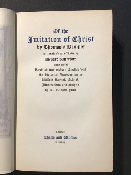 Of the Imitation of Christ (Sangorski and Sutcliffe binding)