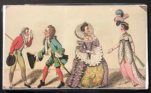 Coloured Print - Regency Costumes  c1800